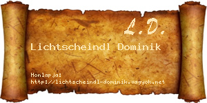 Lichtscheindl Dominik névjegykártya